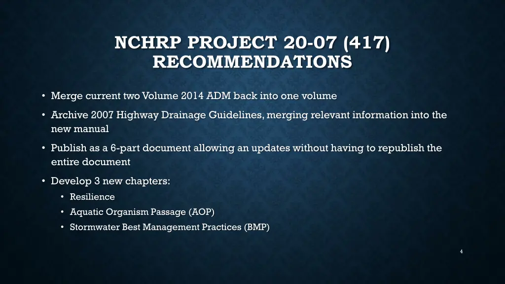 nchrp project 20 07 417 recommendations