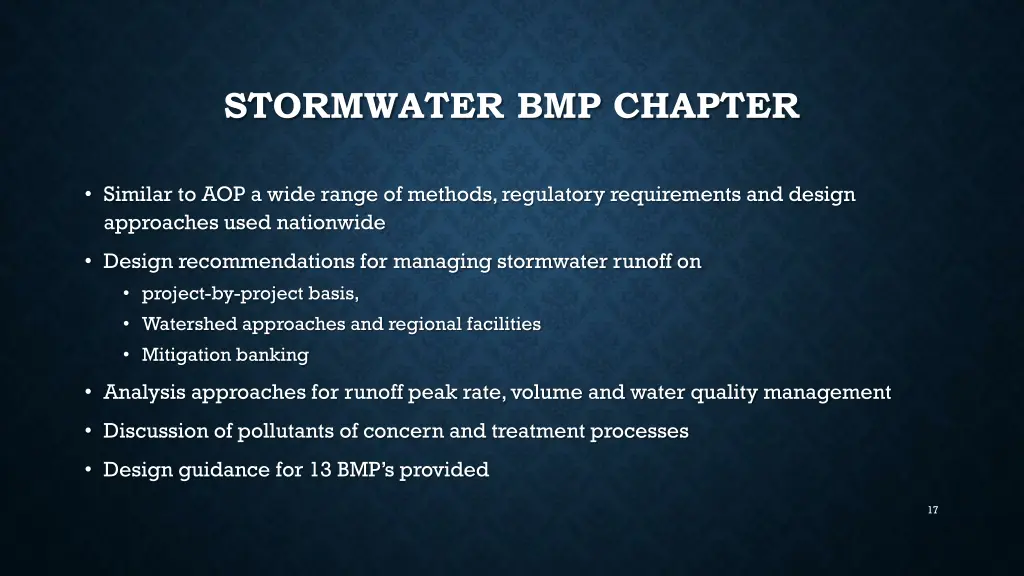 stormwater bmp chapter