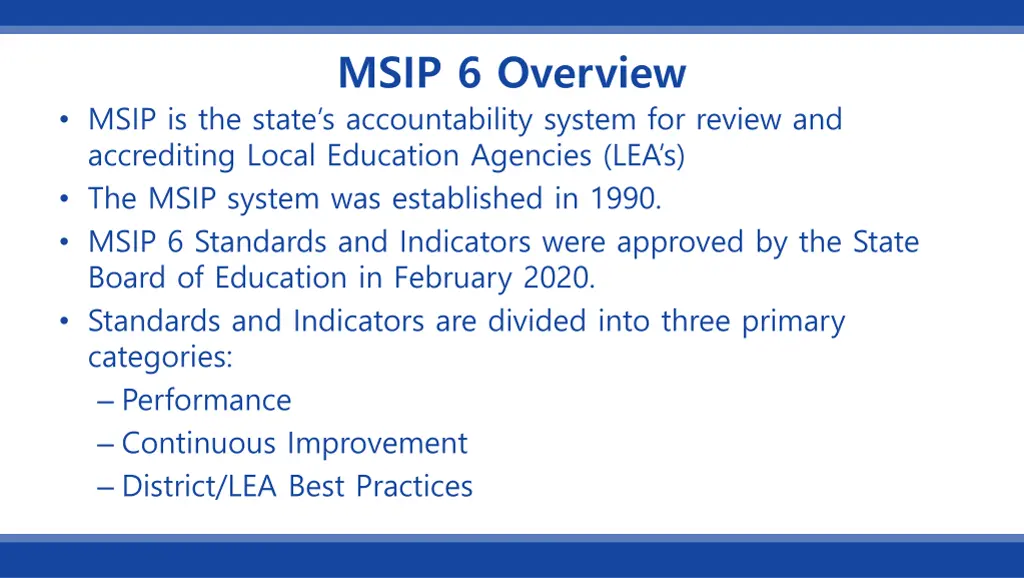 msip 6 overview