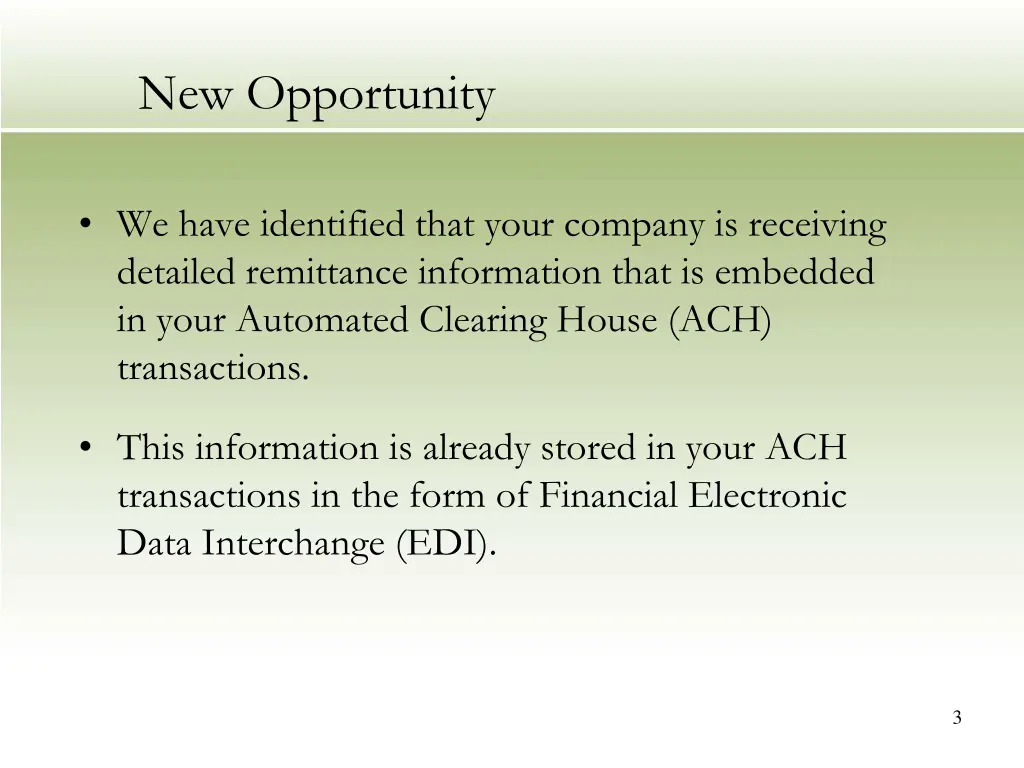 new opportunity