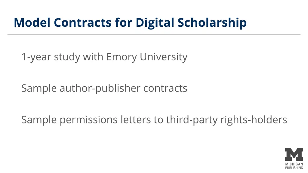model contracts for digital scholarship