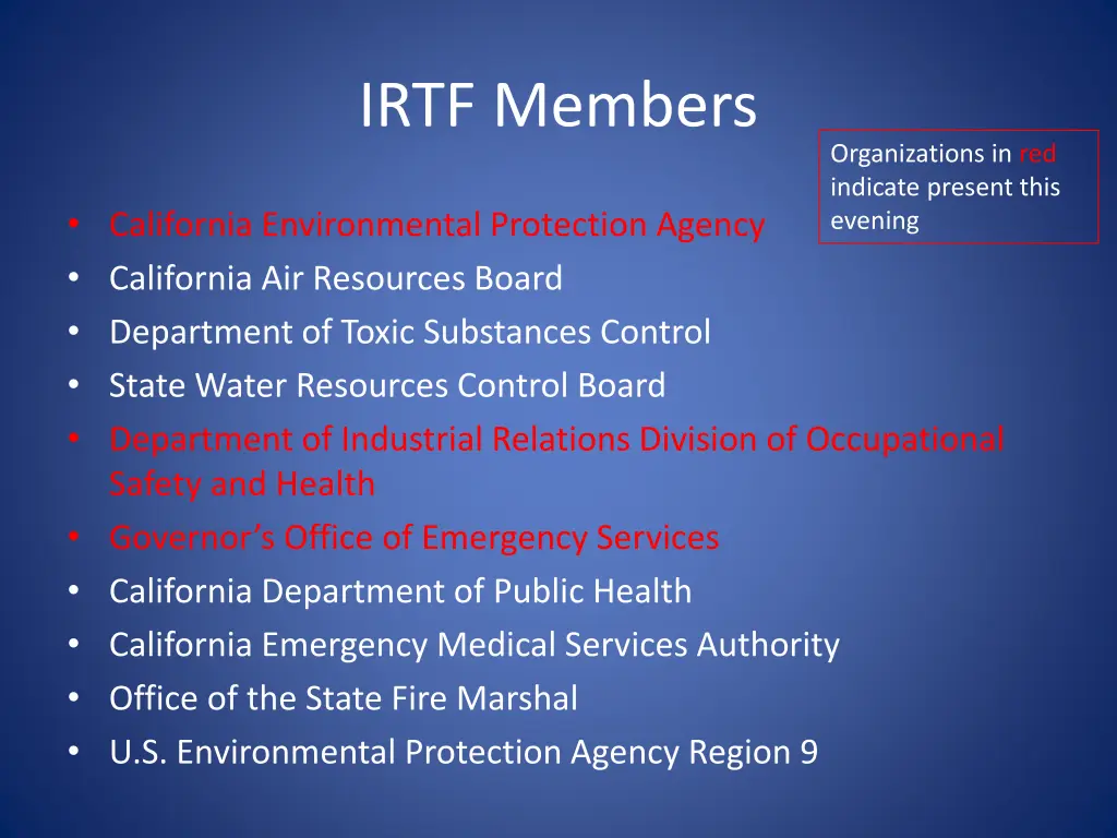 irtf members