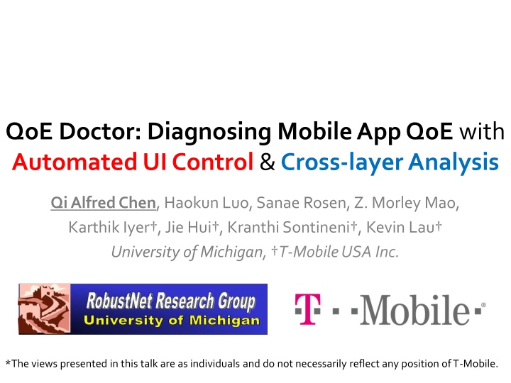 qoe doctor diagnosing mobile app qoe with