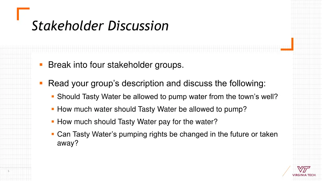 stakeholder discussion