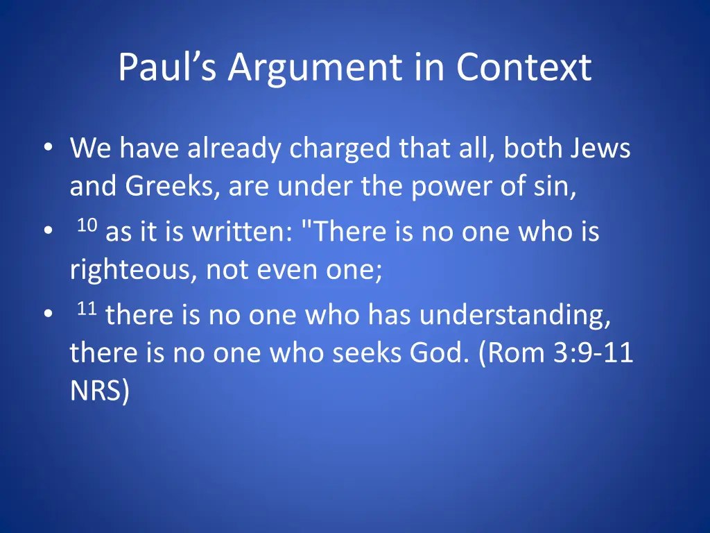 paul s argument in context 1