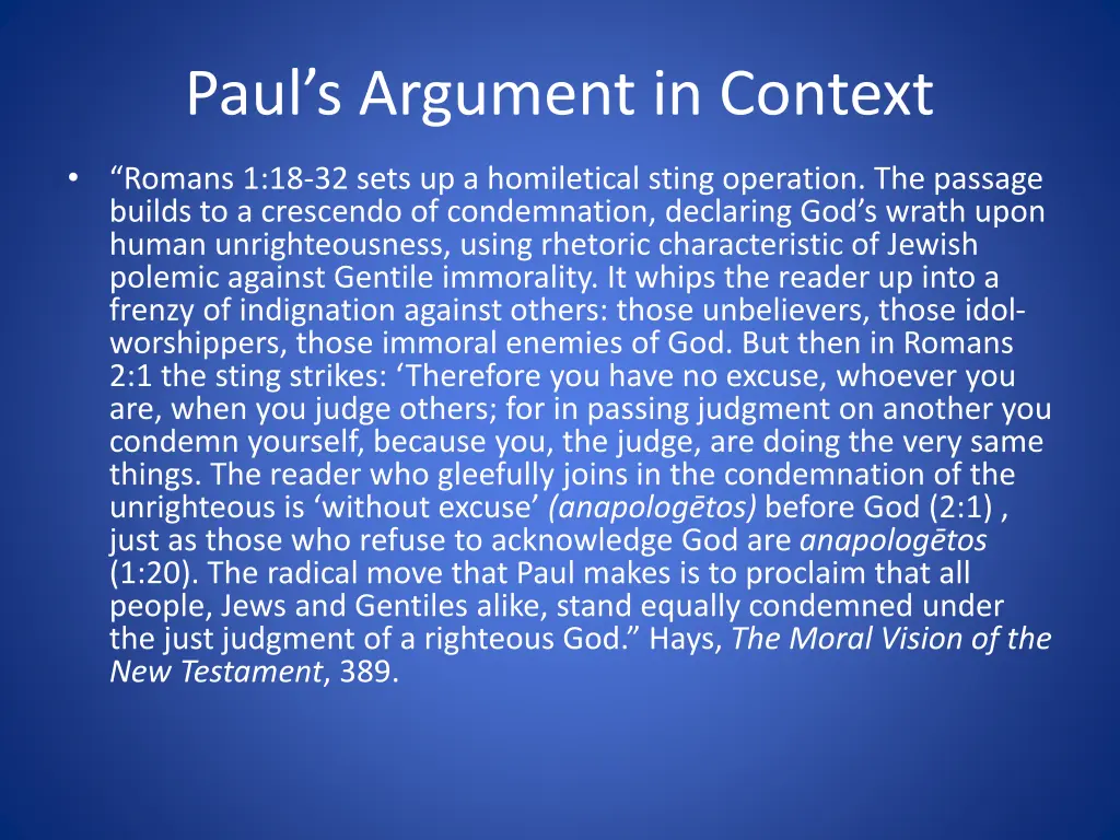 paul s argument in context