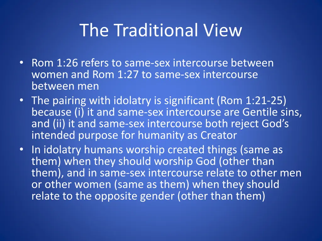 the traditional view 3