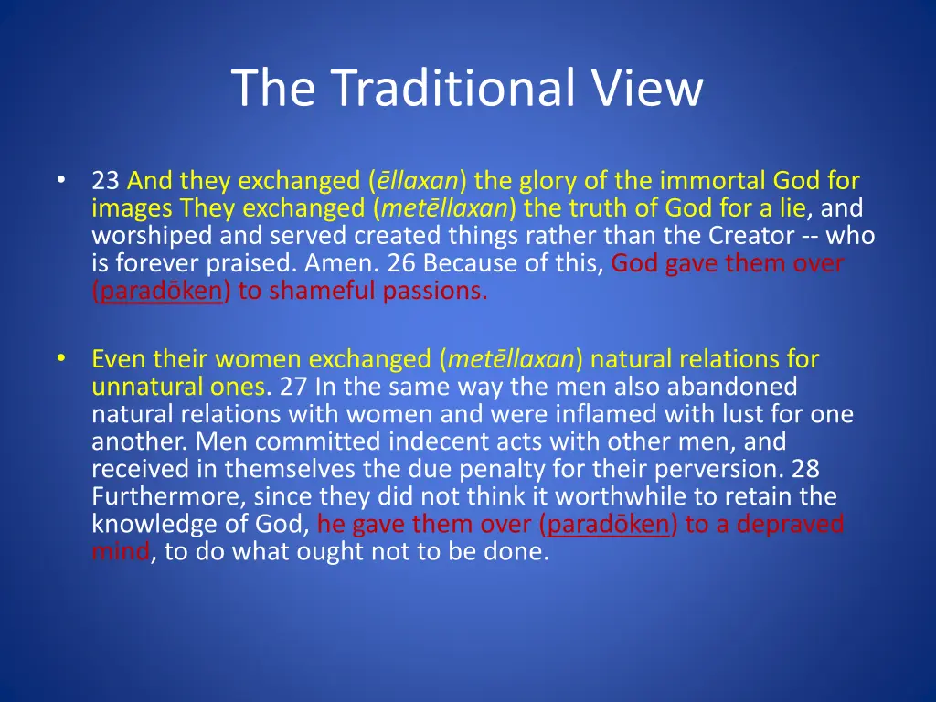 the traditional view 4