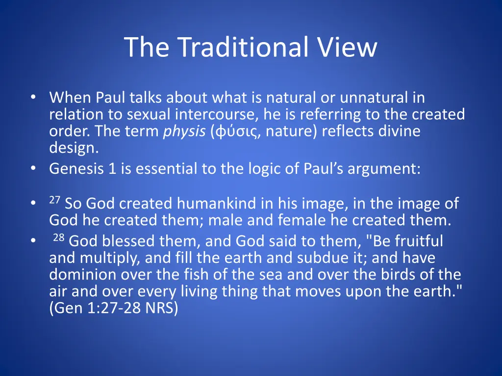 the traditional view 5