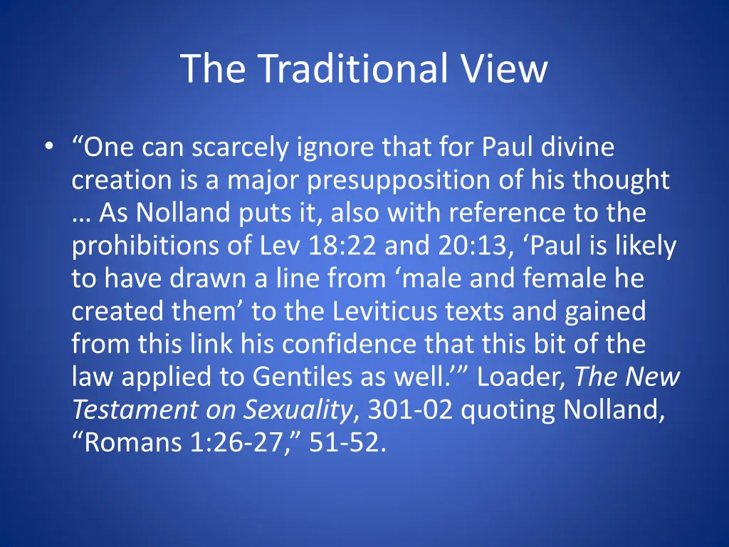 the traditional view 6