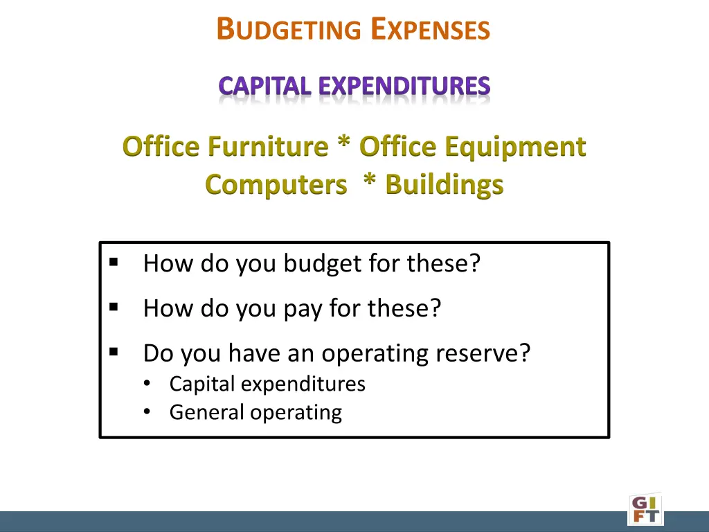 b udgeting e xpenses 1
