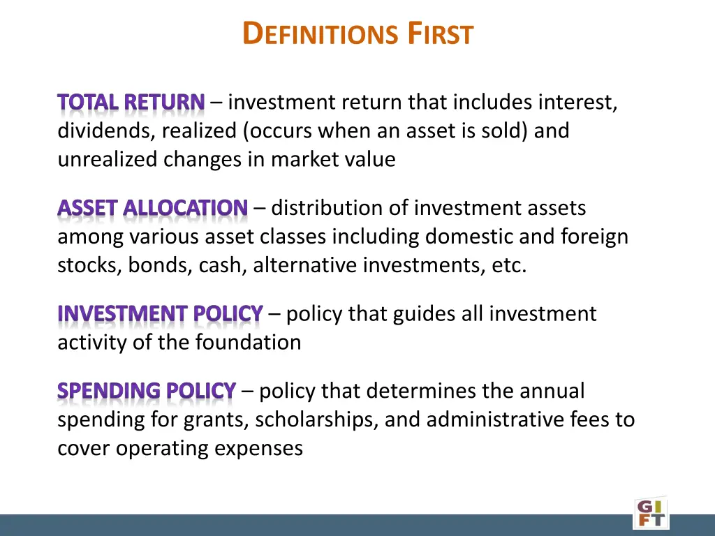 d efinitions f irst