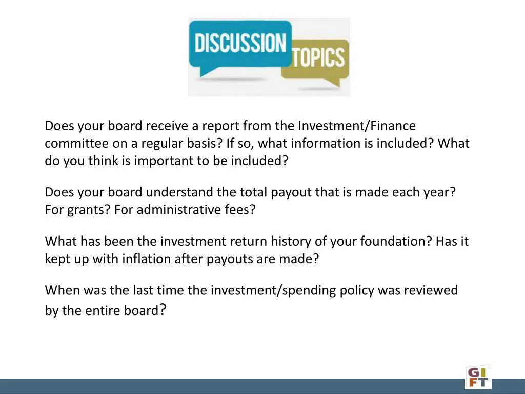 does your board receive a report from