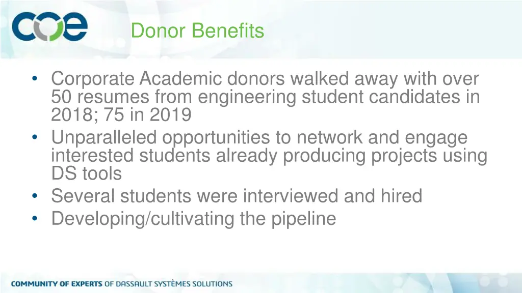 donor benefits