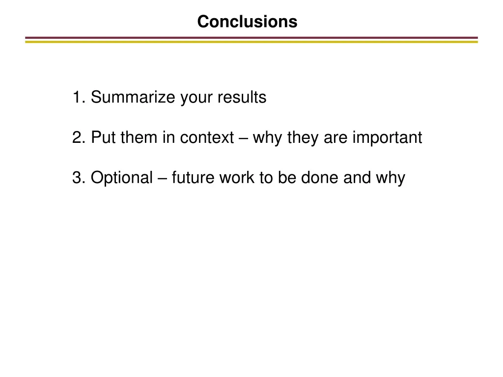 conclusions