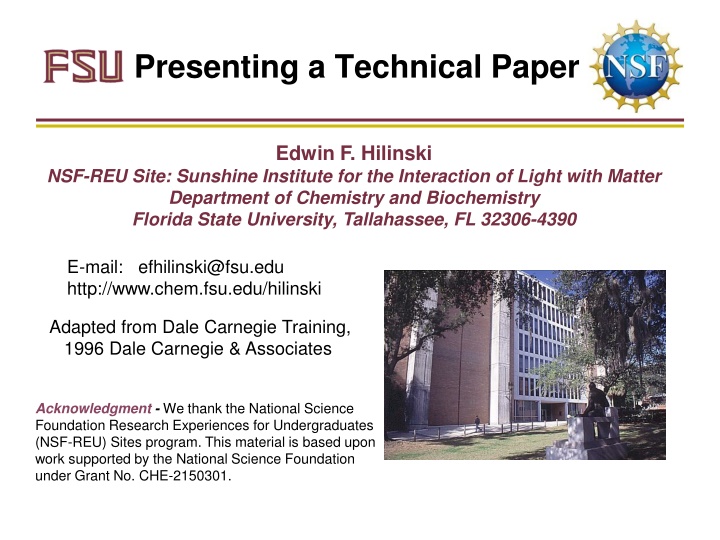 presenting a technical paper