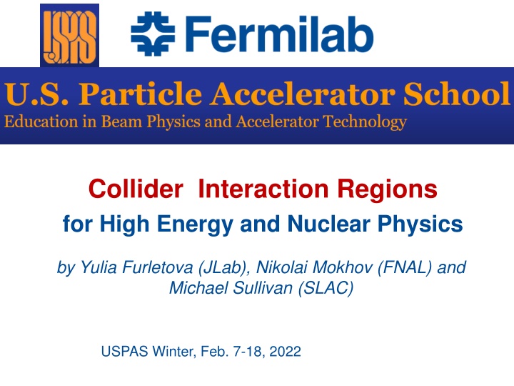 collider interaction regions for high energy