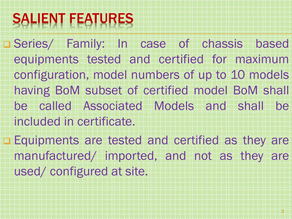 salient features 1