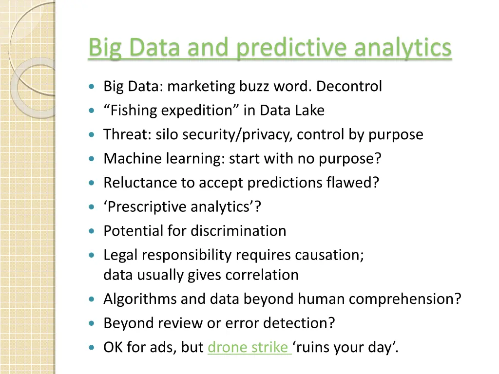 big data and predictive analytics
