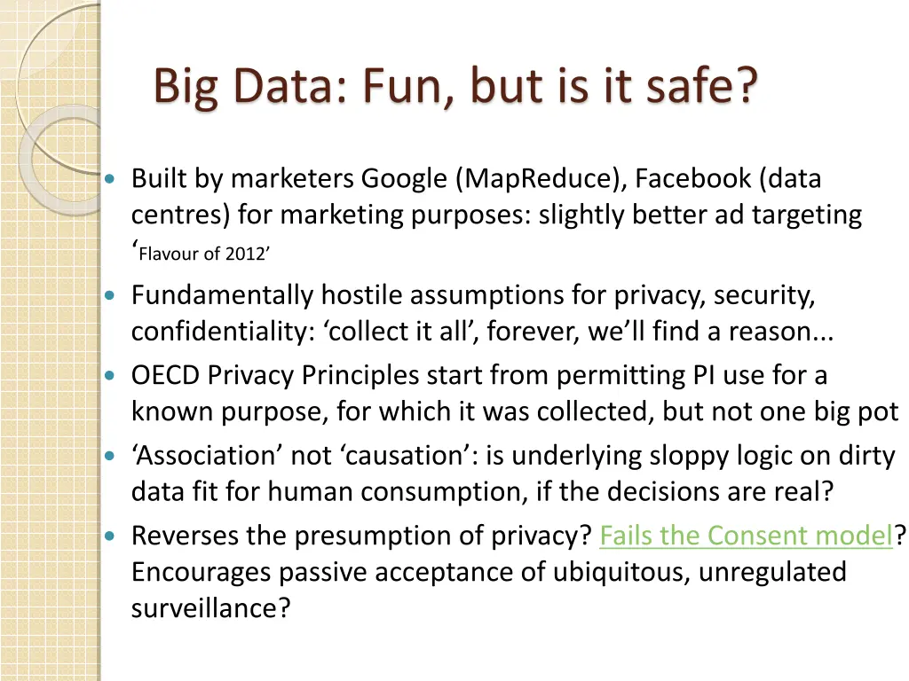 big data fun but is it safe