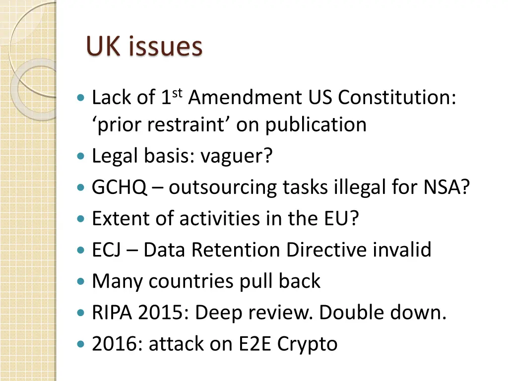 uk issues