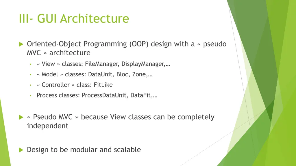 iii gui architecture