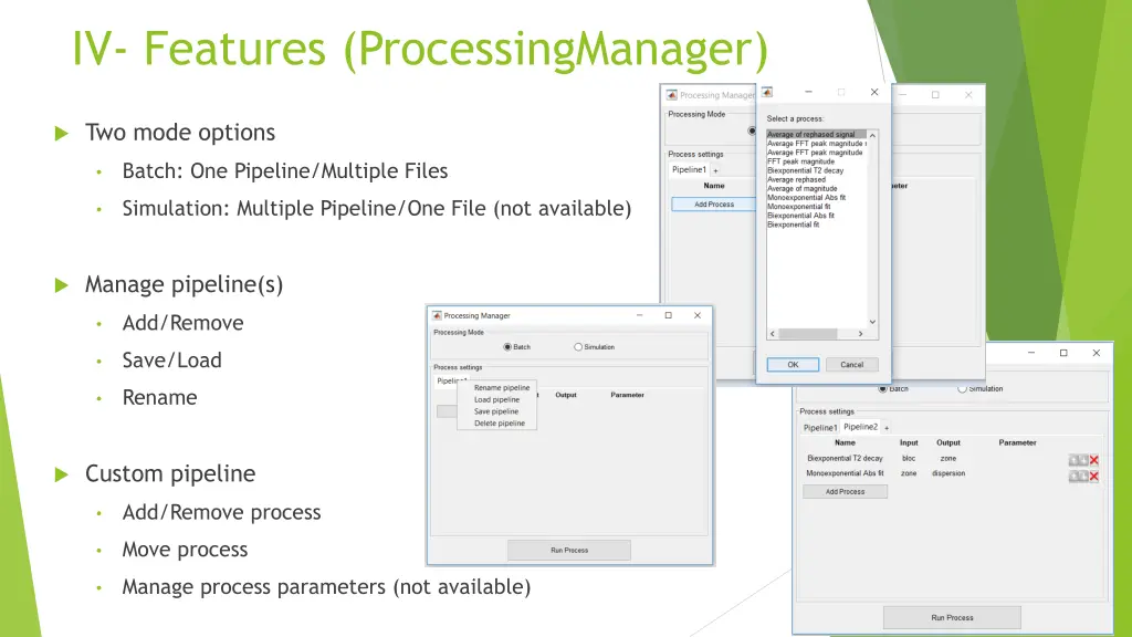 iv features processingmanager