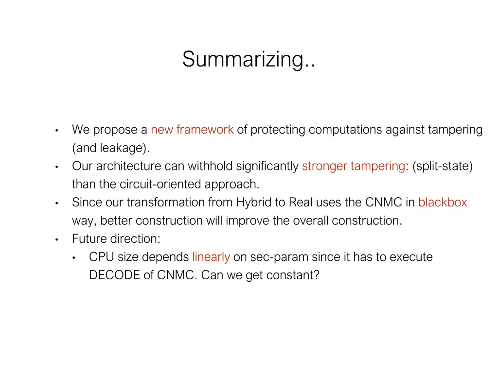 summarizing