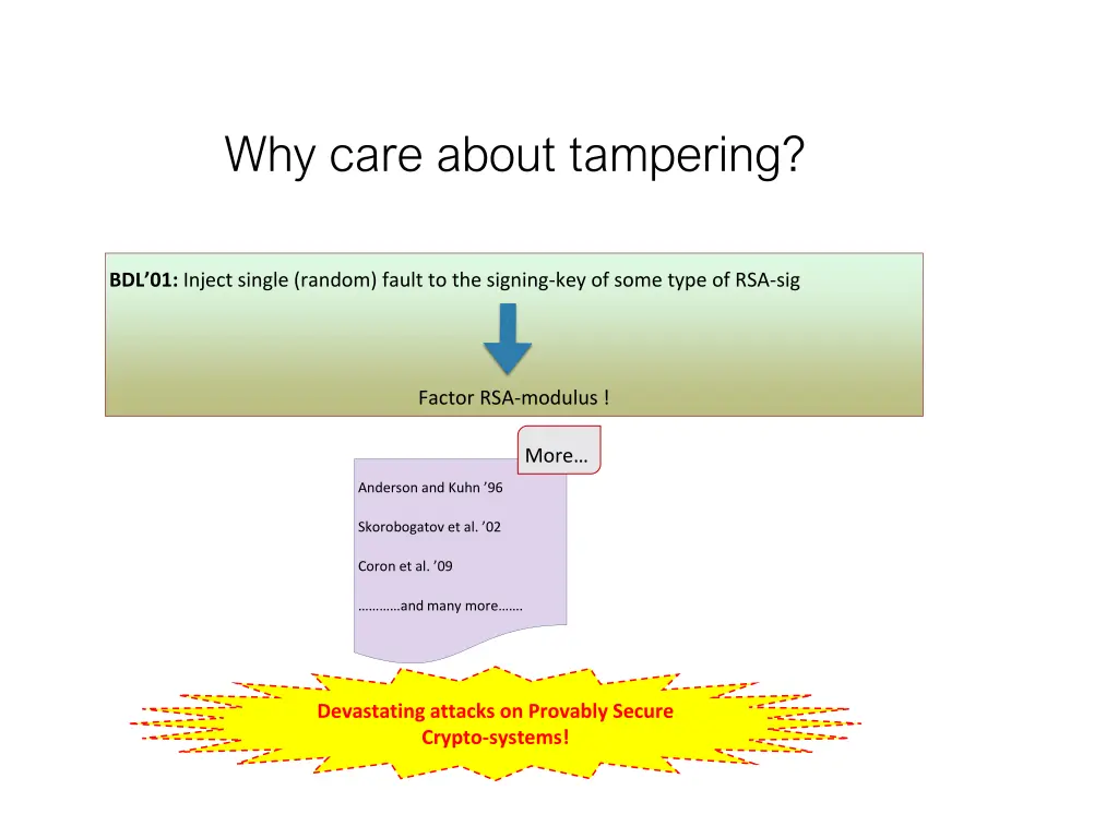 why care about tampering