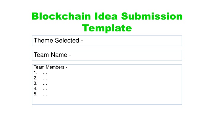 blockchain idea submission template theme selected