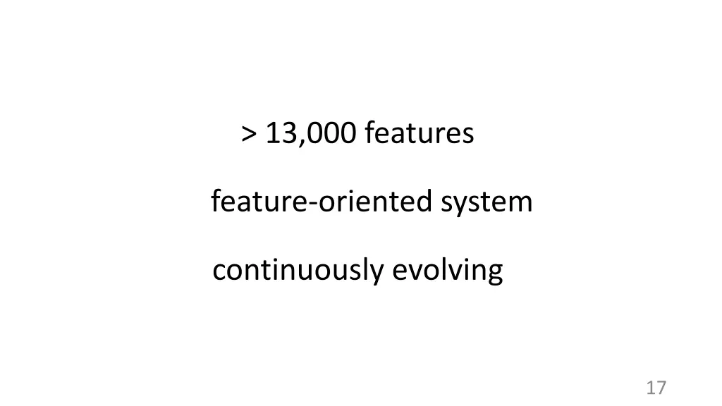 13 000 features