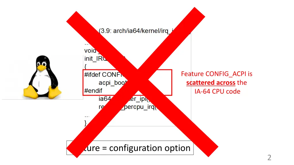 feature config acpi is scattered across