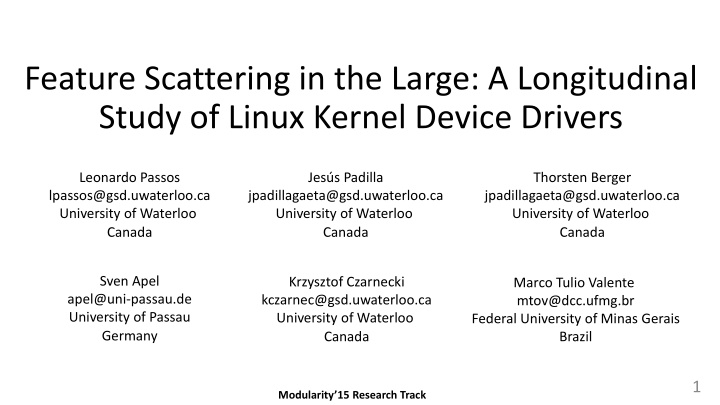 feature scattering in the large a longitudinal