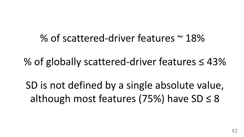 of scattered driver features 18