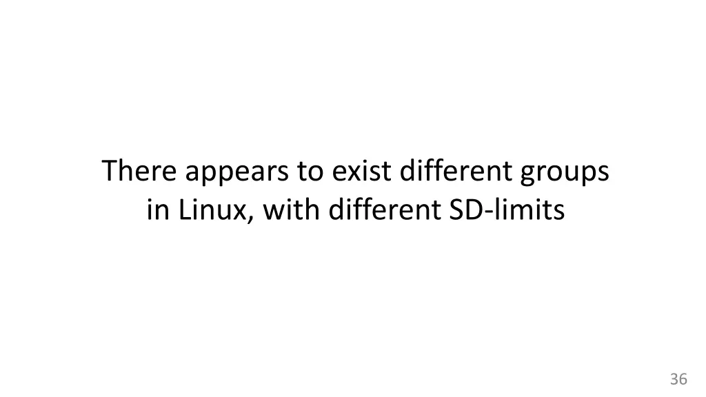 there appears to exist different groups in linux