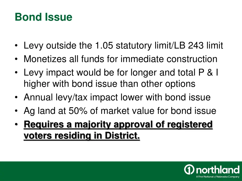 bond issue