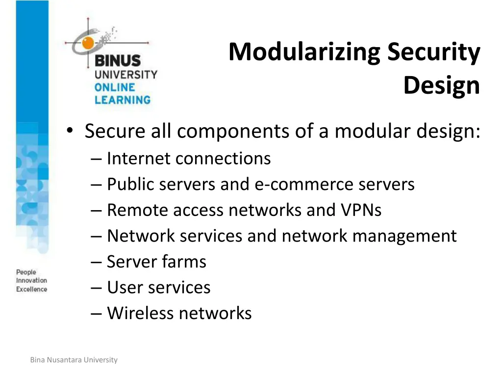 modularizing security 1