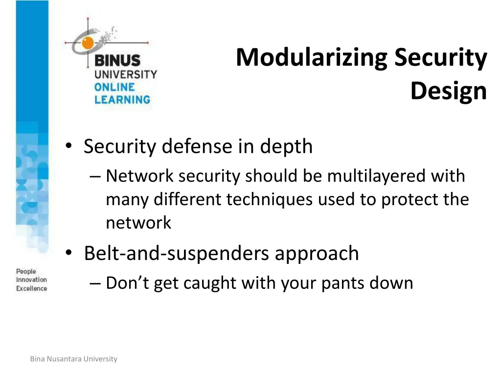 modularizing security