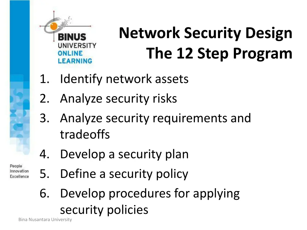 network security design the 12 step program