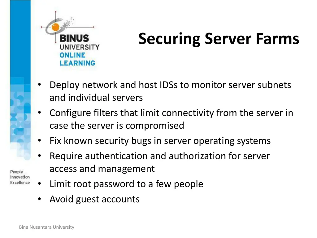 securing server farms