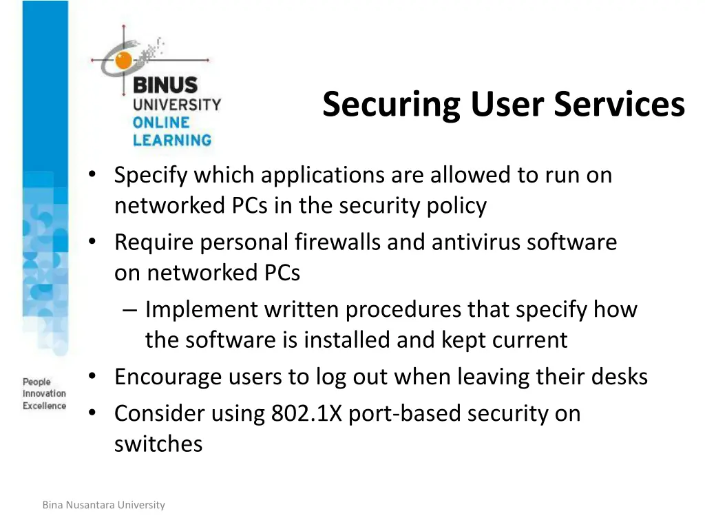 securing user services