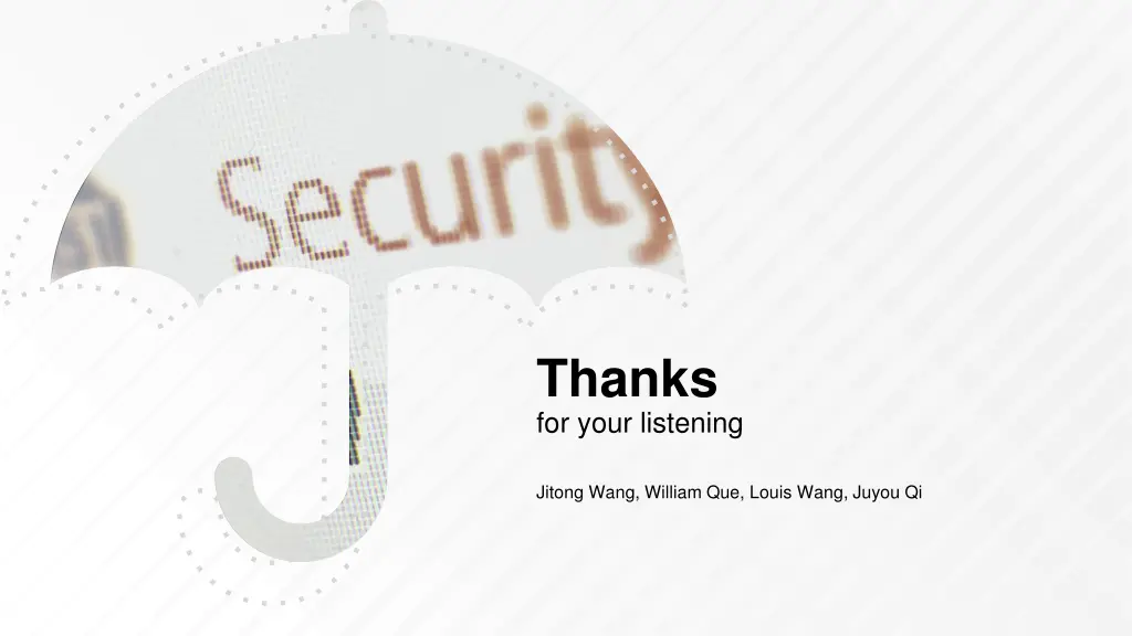 thanks for your listening