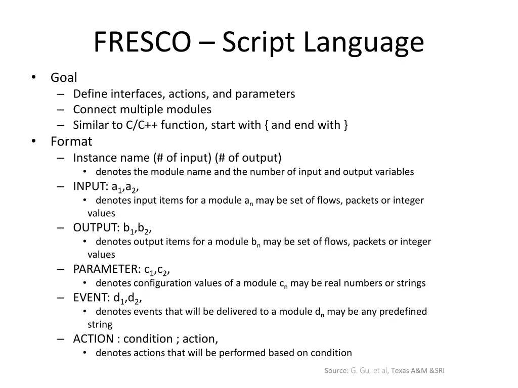 fresco script language