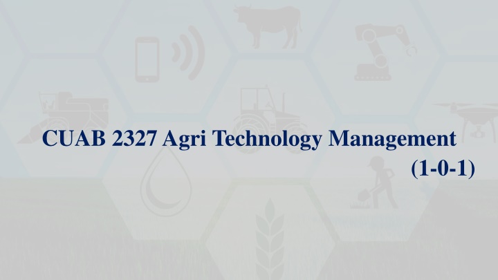 cuab 2327 agri technology management