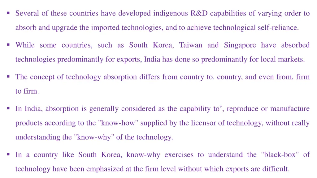 several of these countries have developed