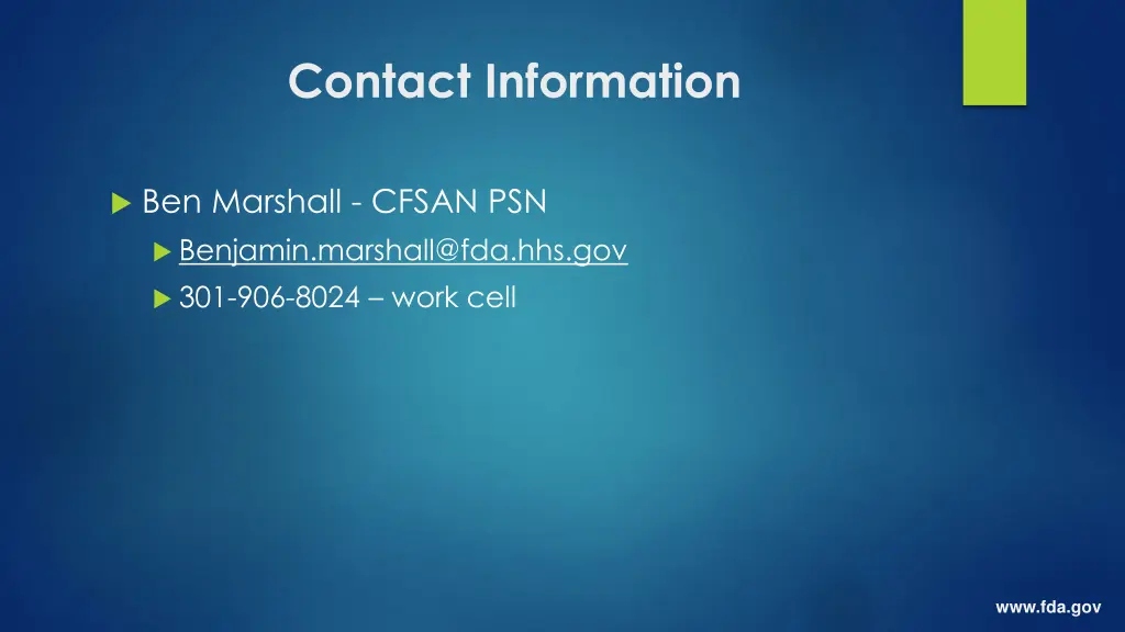 contact information