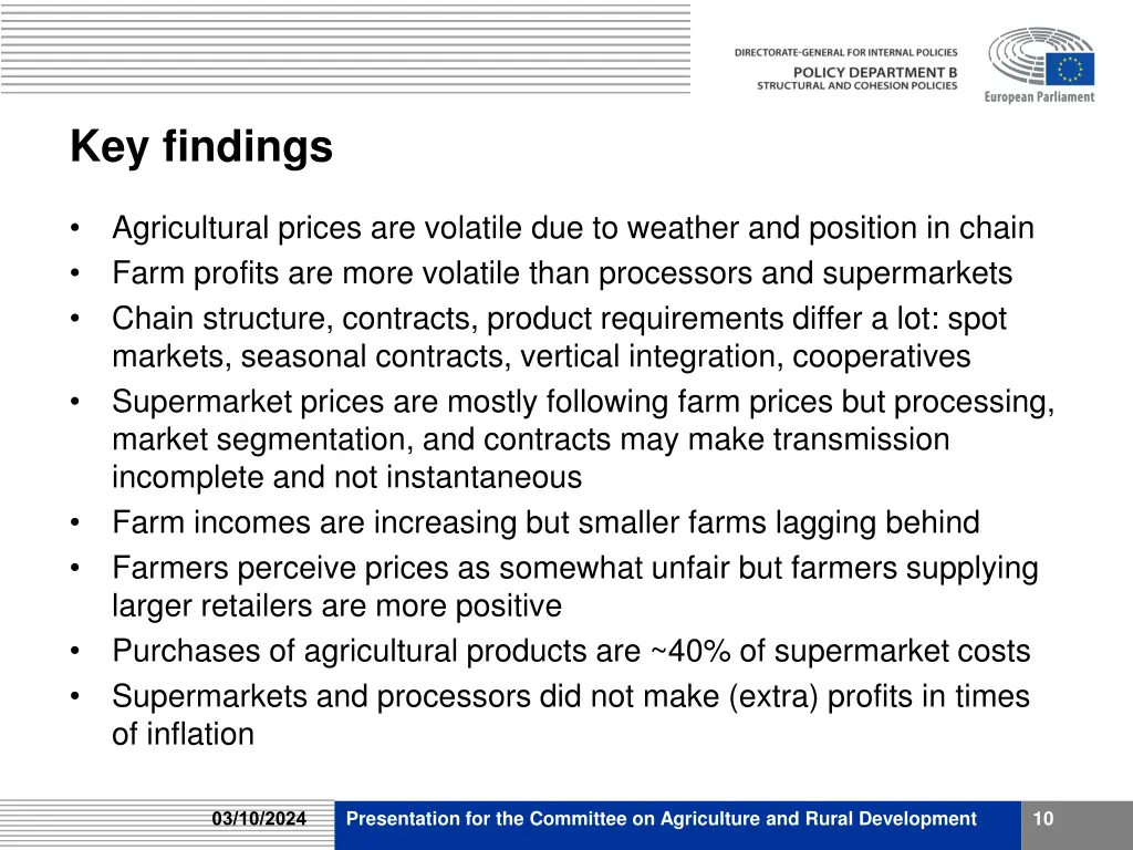 key findings