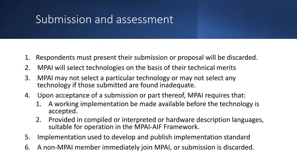 submission and assessment