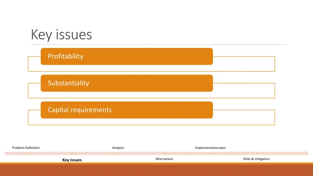 key issues