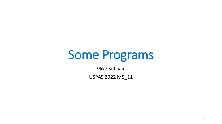 some programs some programs